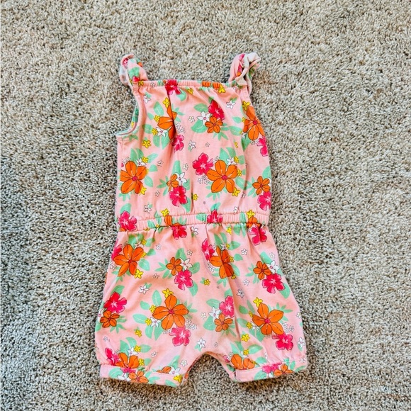 Carter's baby girl floral romper summer Jumpsuit size 12 months - Picture 2 of 8